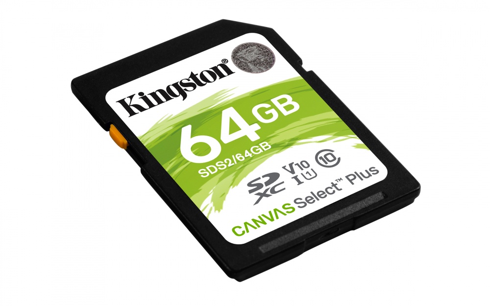 Memoria Flash Kingston Canvas Select Plus, 64GB SDXC UHS-I Clase 10 SKU: SDS2/64GB