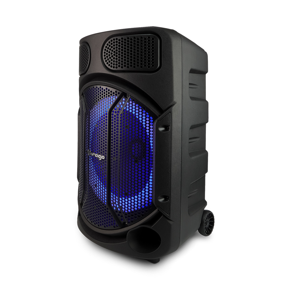 Vorago Bafle con Karaoke KSP-502, Bluetooth, Alámbrico/Inalámbrico, 80W RMS, USB 2.0, Negro - incluye Micrófono SKU: KSP-502