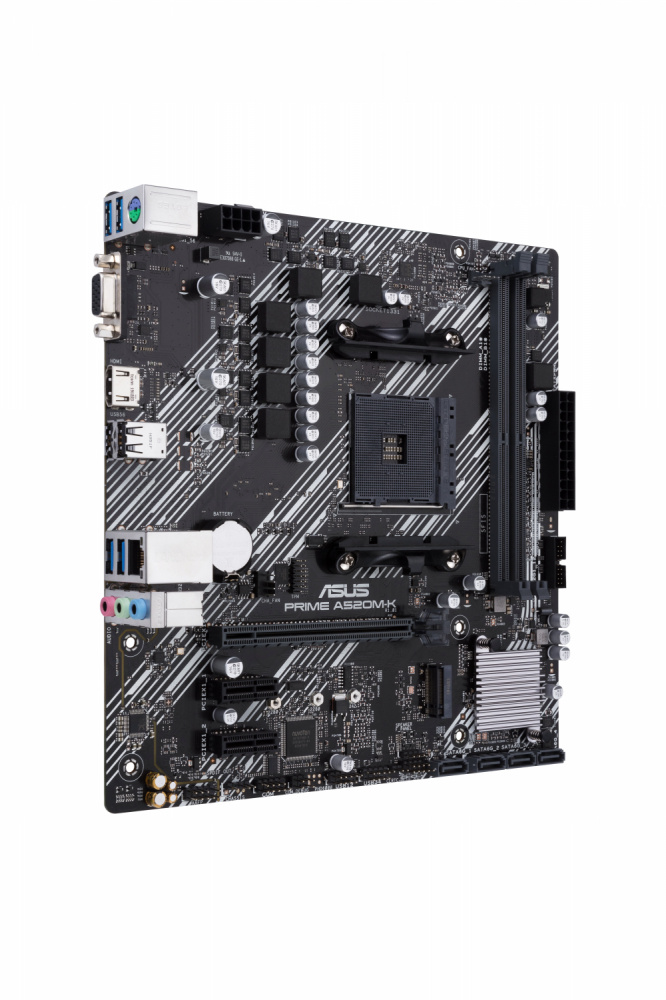 Motherboard ASUS micro ATX PRIME A520M-K S-AM4, AMD A520 HDMI, 64GB DDR4 para AMD ― No es Compatible con Ryzen 5 3400G y Ryzen 3 3200G SKU: 90MB1500-M0AAY0  Tarjeta Madre