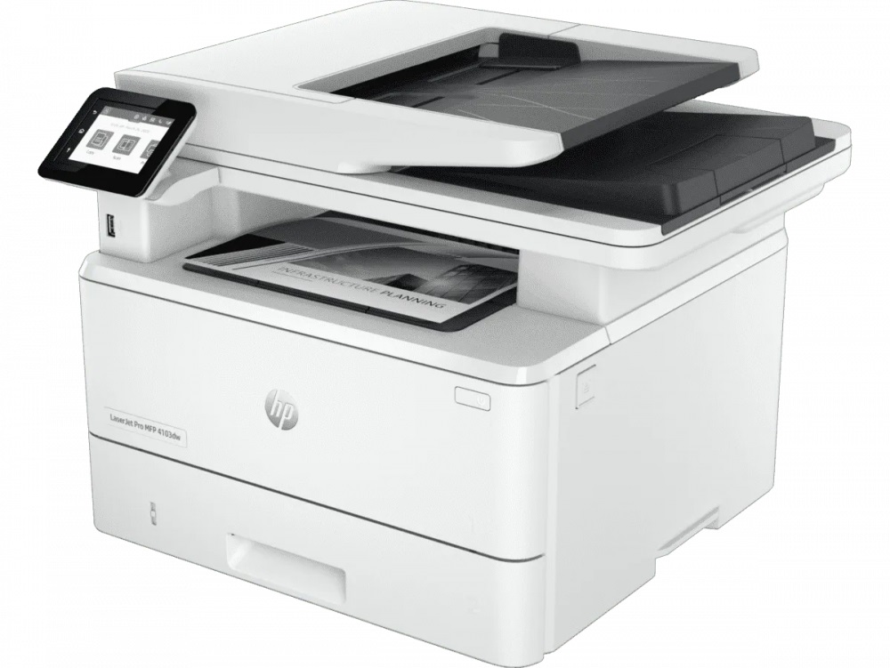 Multifuncional HP LaserJet Pro 4103dw, Negro Láser, Inalámbrico, Impresora, Copiadora y Escaner SKU: 2Z627A