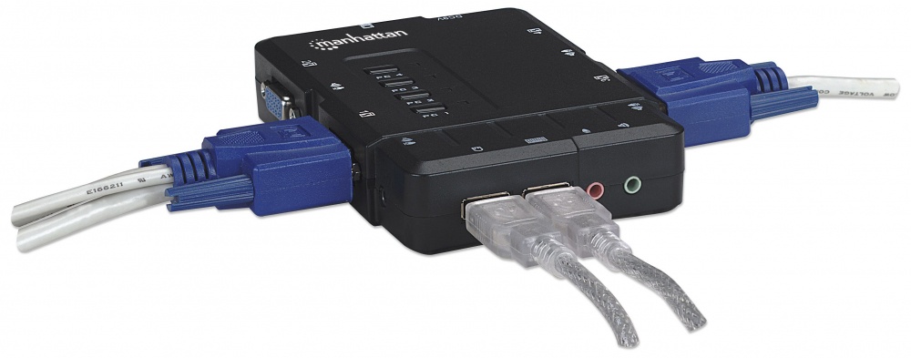 Manhattan Switch KVM de 4 Puertos, USB, VGA
SKU: 151269