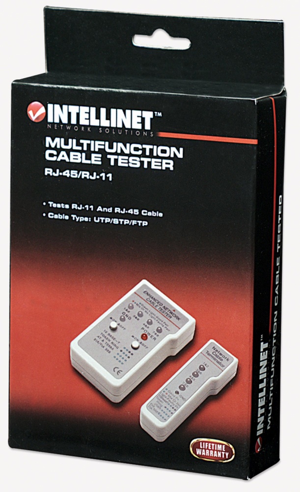 Intellinet Probador de Cables de Red, RJ-11/RJ-45, 4 LEDs AC-1711 SKU: 351898