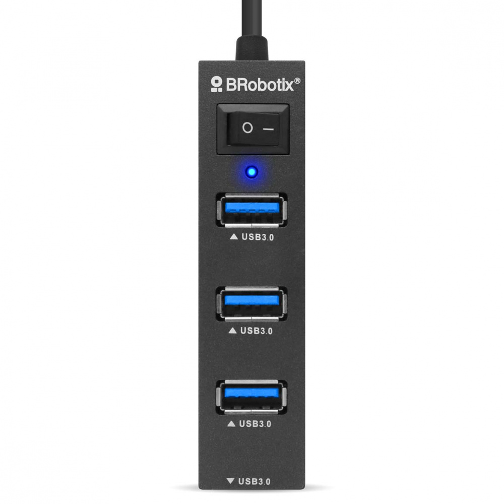 BRobotix Docking Station 4 en 1 USB C, 4x USB 3.0, Negro SKU: 6001189