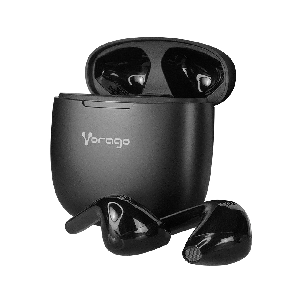 Vorago Audífonos Intrauriculares con Micrófono ESB-305, Inalámbrico, Bluetooth, USB-C, Negro SKU: ESB-305