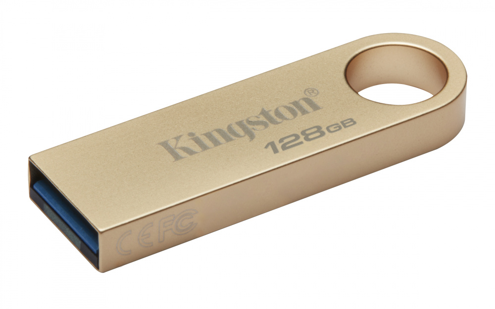 Memoria USB Kingston DataTraveler SE9 G3, 128GB, USB 3.2, Lectura 220MB/s, Dorado SKU: DTSE9G3/128GB