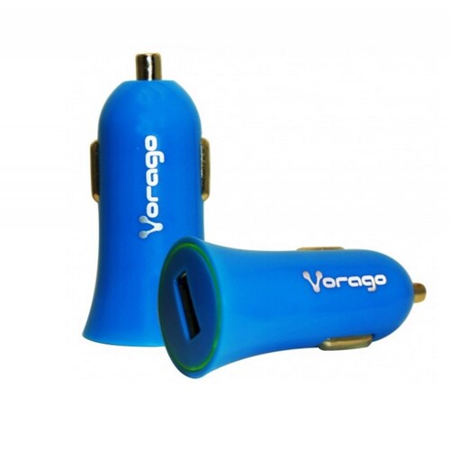 Vorago Cargador de Auto AU-101, 5V, 1x USB 2.0, Azul SKU: AU-101-BL