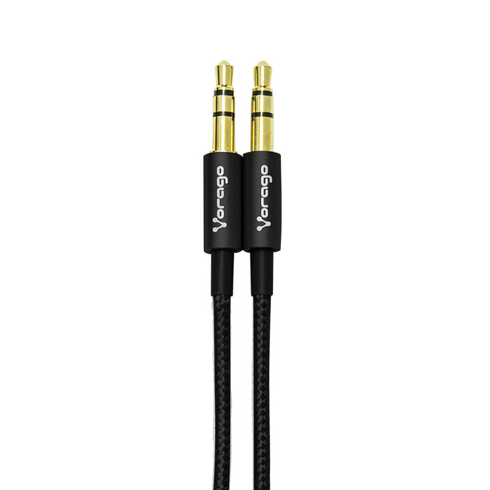 Vorago Cable Auxiliar 3.5mm Macho - 3.5mm Macho, 1 Metro, Negro SKU: CAB-115-BK