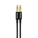 Vorago Cable Auxiliar 3.5mm Macho - 3.5mm Macho, 1 Metro, Negro SKU: CAB-115-BK