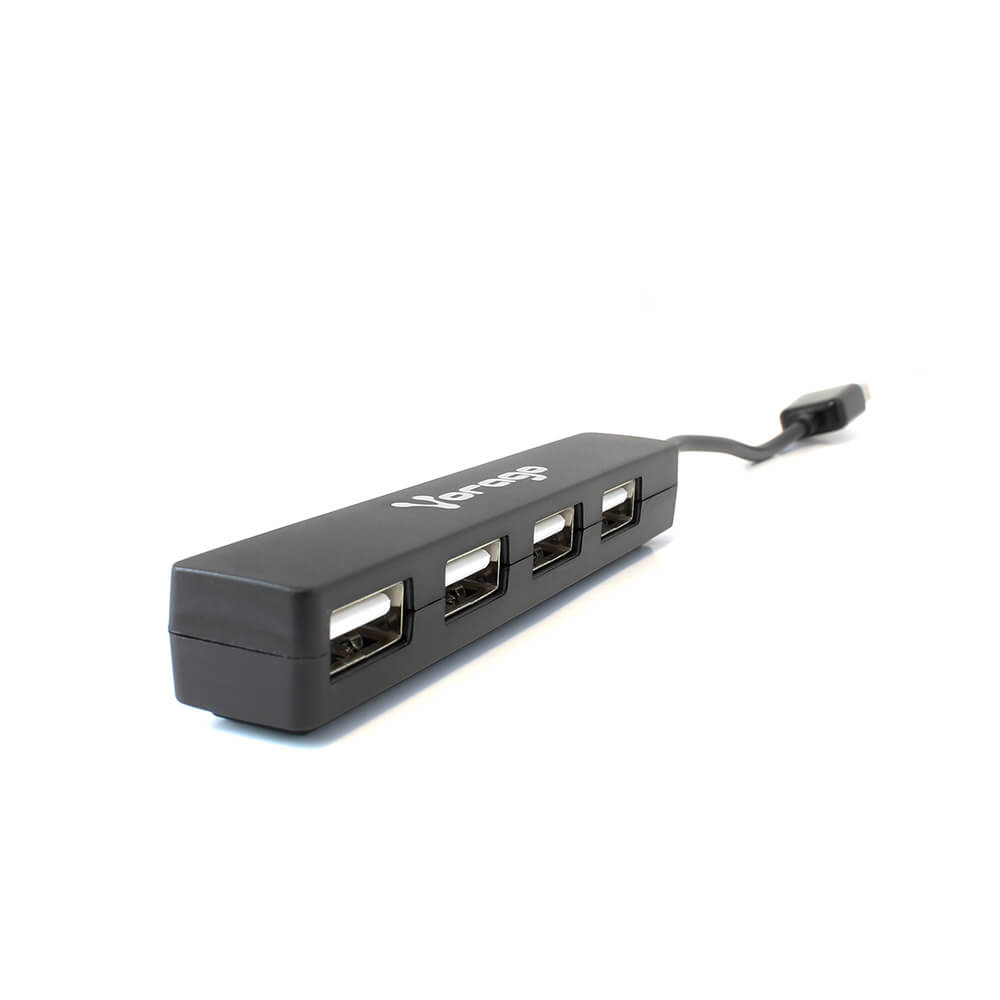 Vorago Hub USB 2.0 - 4x USB 2.0 Hembra, 480 Mbit/s, Negro SKU: HU-100 MULTIPUERTOS