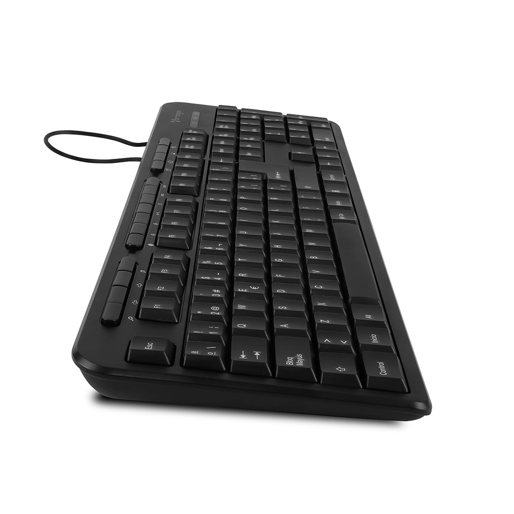 Teclado Vorago KB-204, Alámbrico, USB, Negro (Español) SKU: KB-204