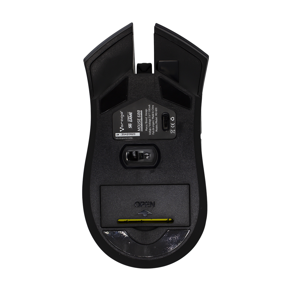 Mouse Gamer Vorago Óptico MO-600, Inalámbrico, USB, 2400DPI, Negro SKU: MO-600