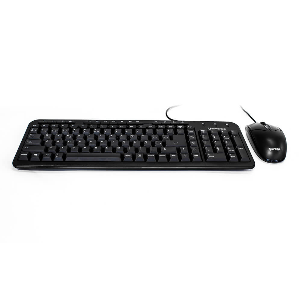 Kit de Teclado Multimedia y Mouse Vorago KM-105, Alámbrico, USB, Negro (Español) SKU: KM-105