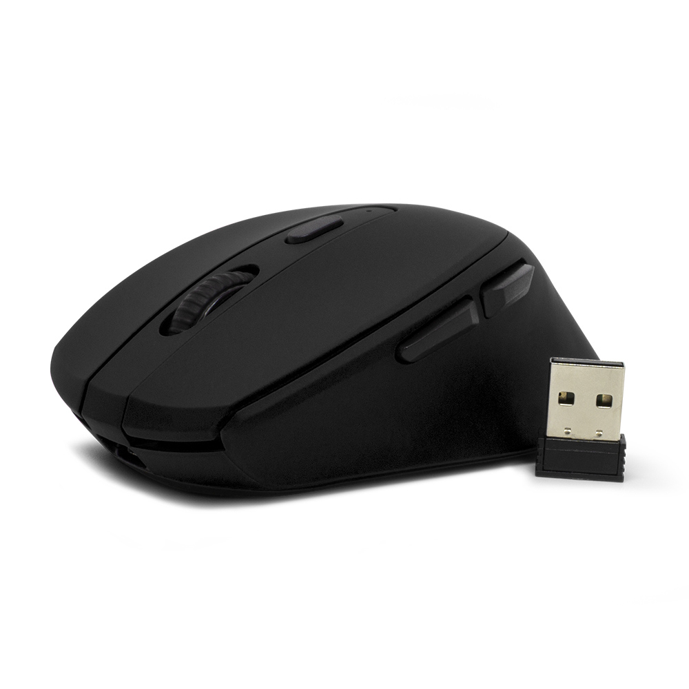 Mouse Vorago Óptico MO-306, Inalámbrico, USB, 2400DPI, Negro SKU: MO-306-BK