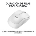 Mouse Logitech Óptico M240 Silencioso, Inalámbrico, Bluetooth, 4,000 DPI, Blanco SKU: 910-007116