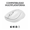 Mouse Logitech Óptico M240 Silencioso, Inalámbrico, Bluetooth, 4,000 DPI, Blanco SKU: 910-007116