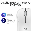 Mouse Logitech Óptico M240 Silencioso, Inalámbrico, Bluetooth, 4,000 DPI, Blanco SKU: 910-007116