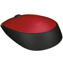 Mouse Logitech Óptico M170, Inalámbrico, USB, Negro/Rojo SKU: 910-004941