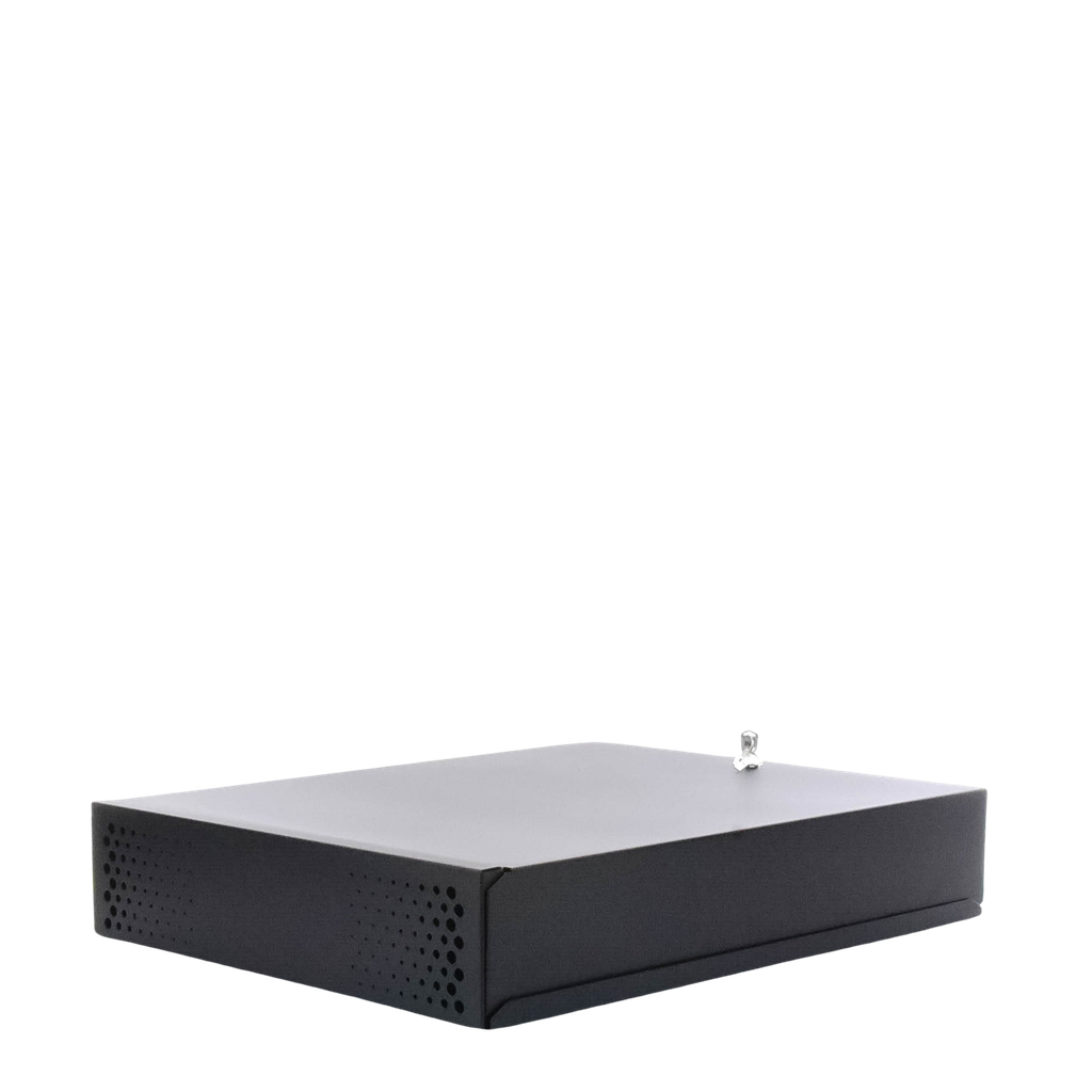 Gabinete Metálico para DVR/NVR. Tamaño Max. de DVR/NVR: 445 x 88 x 400mm (An.xAl.xProf.). Compatible con Fuente SLIM.