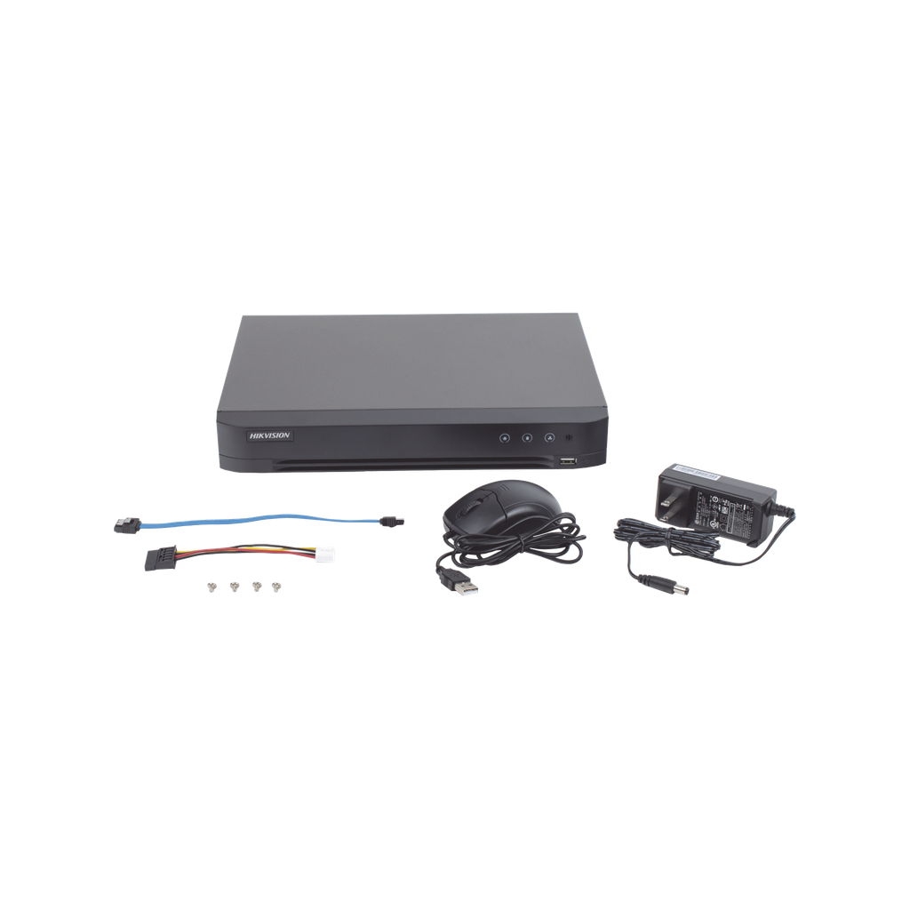 DVR 4 Canales TurboHD + 2 Canales IP / 5 Megapixel Lite - 3K Lite / Acusense (Evista falsas alarmas) / Audio por Coaxitron / 1 Bahía de Disco Duro / Salida de Video en Full HD SKU: IDS-7204HQHI-M1/S(C)