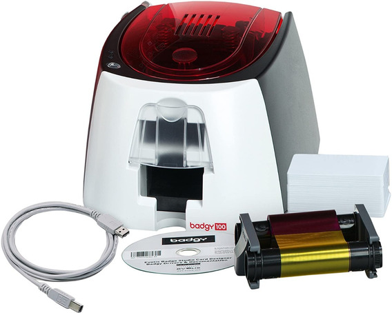 Evolis Badgy 100 Impresora de Credenciales, Transferencia Térmica, 260 x 300DPI, USB, Negro/Blanco SKU: B12U0000RS