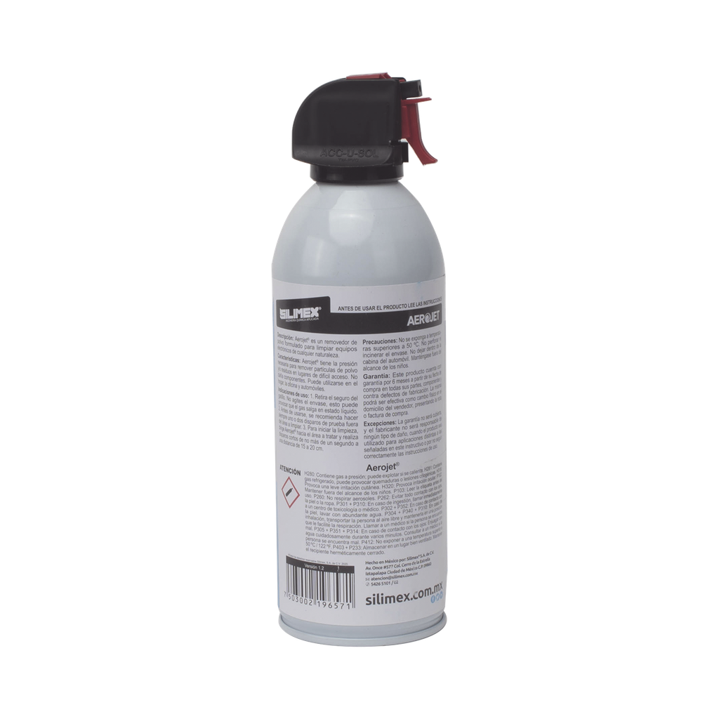 Aire Comprimido Removedor de Polvo SILIMEX de 440 ml. para limpieza de equipos electrónicos SKU: AEROJET-440