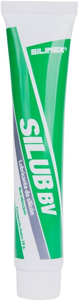 Lubricante de silicón dieléctrico de baja viscosidad, soporte de -10 hasta 80ºC, no daña plásticos, tubo 28grs SILIMEX SKU: SILUB-BV