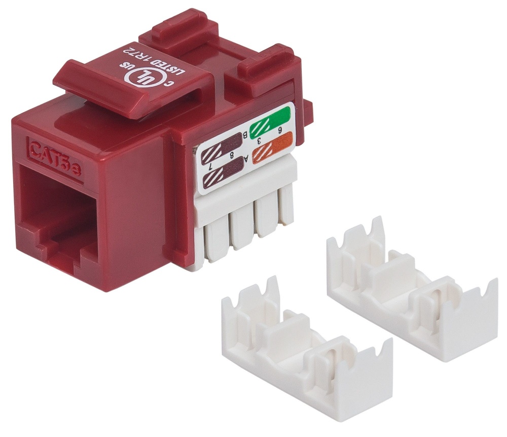 Intellinet Jack Categoría 5e, RJ-45, Rojo SKU: 210478