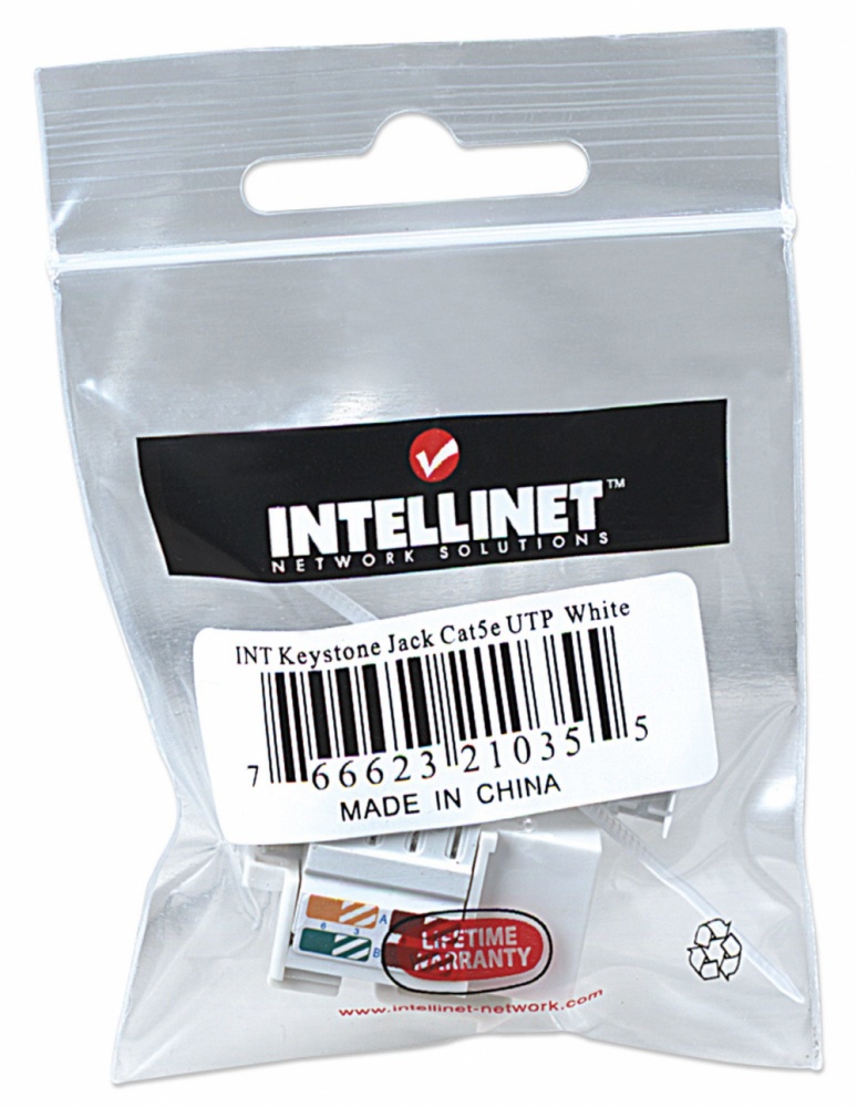 Intellinet Jack Categoría 5e, RJ-45, Blanco SKU: 210355