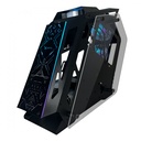 Gabinete XZEAL IR02 con Ventana, Midi-Tower, Micro ATX/Mini ITX, USB 3.0/2.0, sin Fuente, 4 Ventiladores Instalados RGB, Negro SKU: XZGAIRRGBB