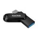 Memoria USB SanDisk Ultra Dual Drive Go, 128GB, USB C, Lectura 150MB/s, Negro/Plata SKU: SDDDC3-128G-G46