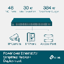 Switch TP-Link Gigabit Ethernet TL-SG3452, 48 Puertos 10/100/1000Mbps + 4 Puertos SFP, 104 Gbit/s, 16.000 Entradas - Gestionado SKU: TL-SG3452