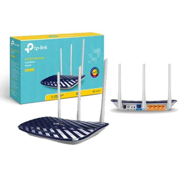 Router TP-Link Fast Ethernet de Banda Dual Archer C20 AC750, Inalámbrico, 433Mbit/s, 5x RJ-45, 2.4/5GHz, con 3 Antenas Externas SKU: ARCHER C20