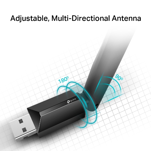 TP-Link Adaptador de Red USB Archer T2U Plus, Inalámbrico, WLAN, 600Mbit/s, 2.4/5GHz SKU: ARCHER T2U PLUS