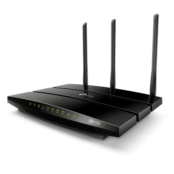 Router TP-Link Gigabit Ethernet de Banda Dual AC1750 ARCHER C7, Inalámbrico, 1300Mbit/s, 5x RJ-45, 2.4/5GHz, con 3 Antenas Internas y 3 Antenas Desmontables de 5dBi SKU: ARCHER C7