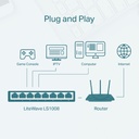 Switch TP-Link Fast Ethernet LS1008, 8 Puertos 10/100Mbps, 1.6 Gbit/s, 2000 Entradas - No Administrable SKU: LS1008