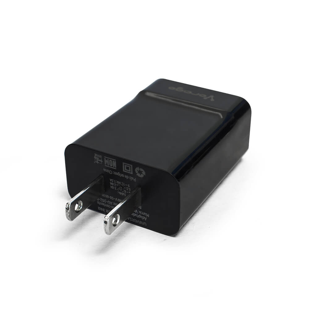 Cargador de Pared Vorago, 5V, USB, Negro SKU: AU-302-KB