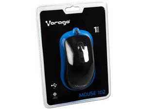 Mouse Ergonómico Vorago Óptico MO-102, Alámbrico, USB, 1600DPI, Negro SKU: MO-102/N