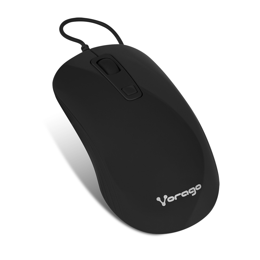 Mouse Ergonómico Vorago Óptico MO-102, Alámbrico, USB, 1600DPI, Negro SKU: MO-102/N