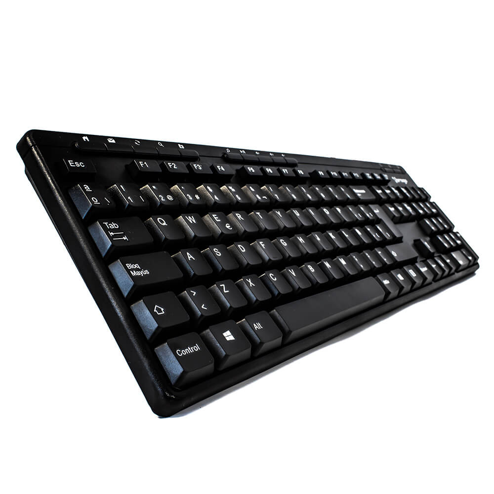 Teclado Vorago KB-202, Alámbrico, USB, Negro (Español) SKU: KB-202