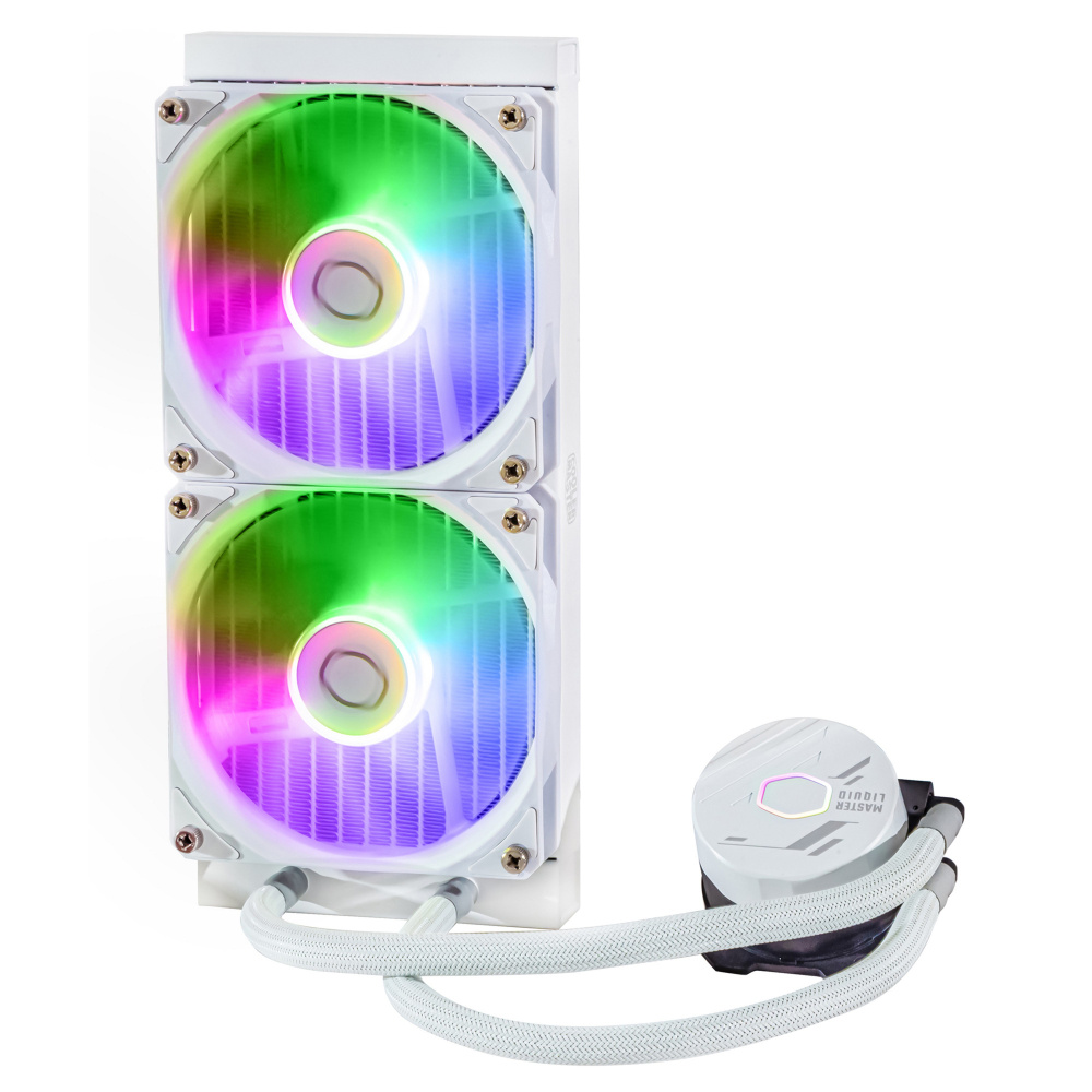 Cooler Master MasterLiquid 240L Core ARGB White Enfriamiento Líquido para CPU, 2 x 120mm, 650-1750RPM
SKU: MLW-D24M-A18PZ-RW 