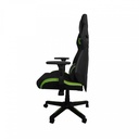 Yeyian Silla Gamer Drakkar, hasta 150Kg, Negro/Verde Descansabrazos 2D  SKU: YFC-ECFL-01-GR