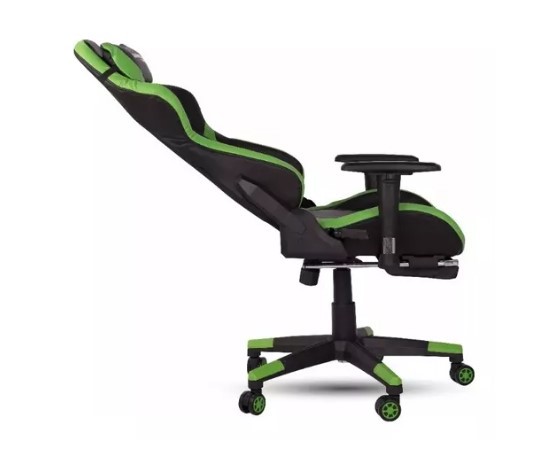 Yeyian Silla Gamer Drakkar, hasta 150Kg, Negro/Verde Descansabrazos 2D  SKU: YFC-ECFL-01-GR