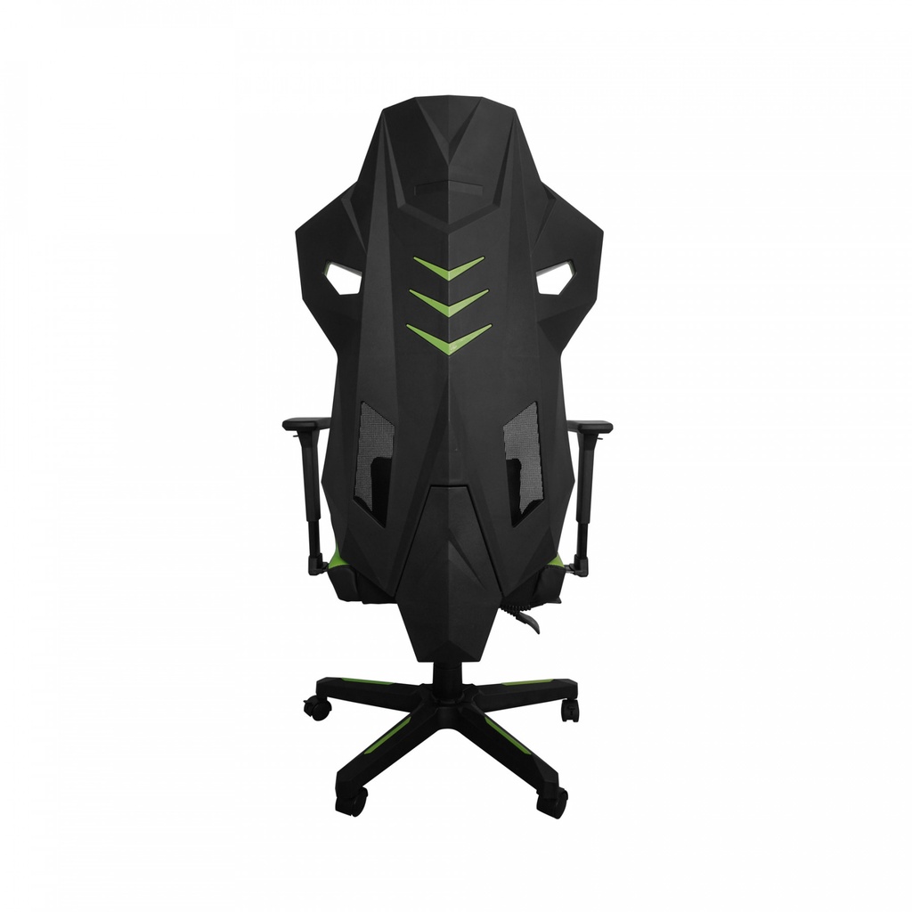 Yeyian Silla Gamer Drakkar, hasta 150Kg, Negro/Verde Descansabrazos 2D  SKU: YFC-ECFL-01-GR