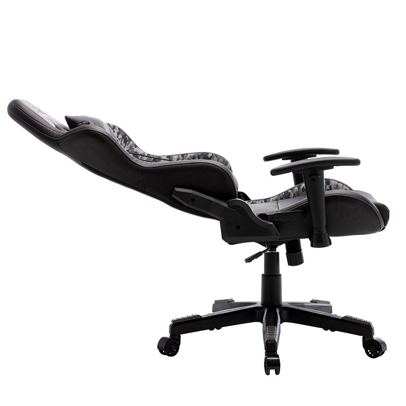 Yeyian Silla Gamer Ryuji Night Camouflage, hasta 150kg, Negro/Gris Poliuretano SKU: YFRN-042920