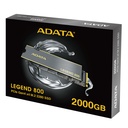 SSD Unidad de Estado Sólido Adata Legend 800 NVMe, 2TB, PCI Express 4.0, M.2 SKU: ALEG-800-2000GCS