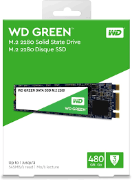 SSD Unidad de Estado Sólido Western Digital Green WDS480G2G0B de 480GB, M.2 SATA III (6Gb/s). SKU: WDS480G2G0B