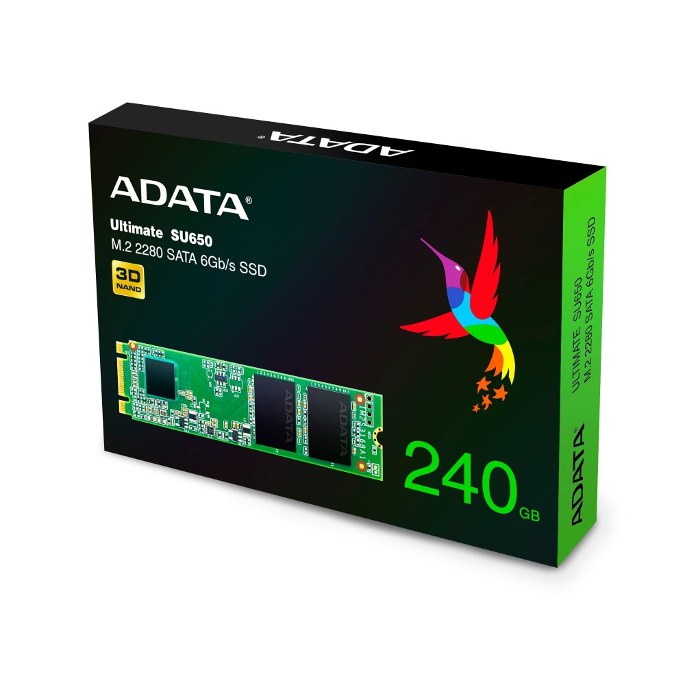 SSD Unidad de Estado Sólido Adata Ultimate SU650 3D TLC, 240GB, SATA III, M.2 SKU: ASU650NS38-240GT-C