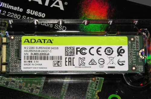 SSD Unidad de Estado Sólido Adata Ultimate SU650 3D TLC, 240GB, SATA III, M.2 SKU: ASU650NS38-240GT-C