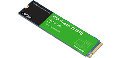 SSD Unidad de Estado Sólido Western Digital Green SN350 de 240GB, M.2 PCIe Gen3 x4, NVMe 1.3 SKU: WDS240G2G0C