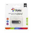 Memoria USB Stylos ST100, 32GB, USB 2.0, Plata SKU: STMUSB3B